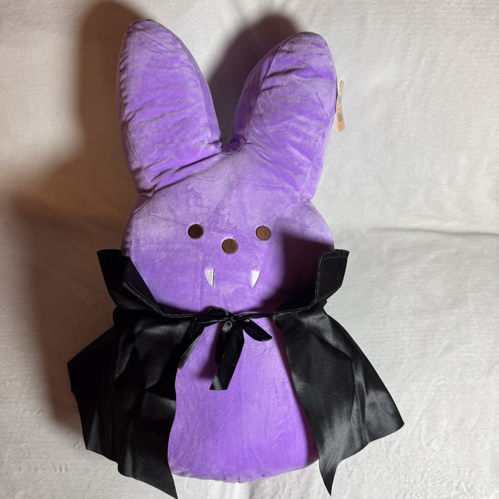 Jumbo Purple Peeps 24" Halloween Vampire Bunny Plush Soft 2025 - Black Cape NEW